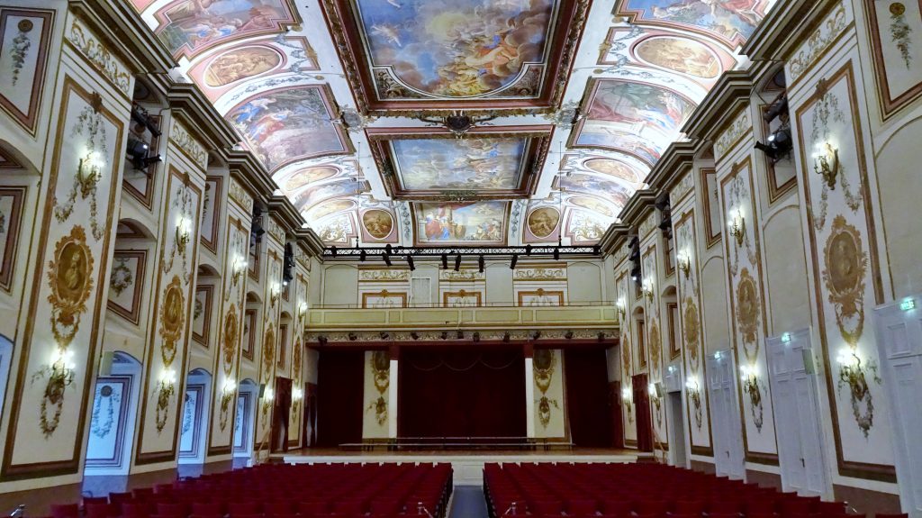 Haydnsaal and stage in the Esterházy Palace