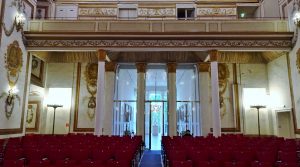 Haydnsaal rear, balcony and elegant Garden Room beyond